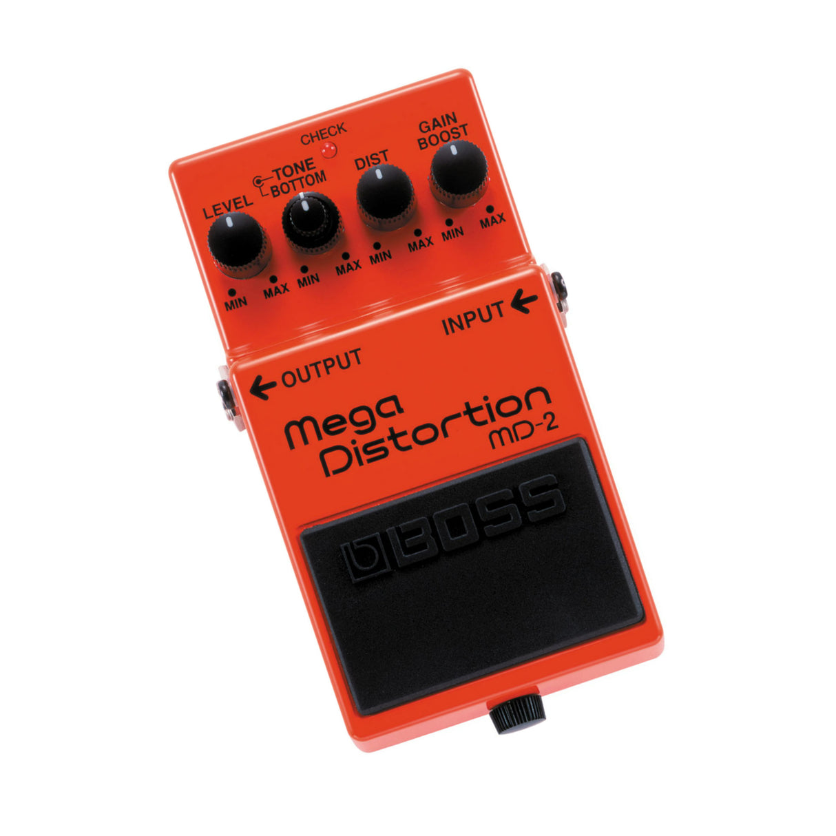 Boss MD-2 Mega Distortion Battery and Adapter Powered Tone Control Pedal