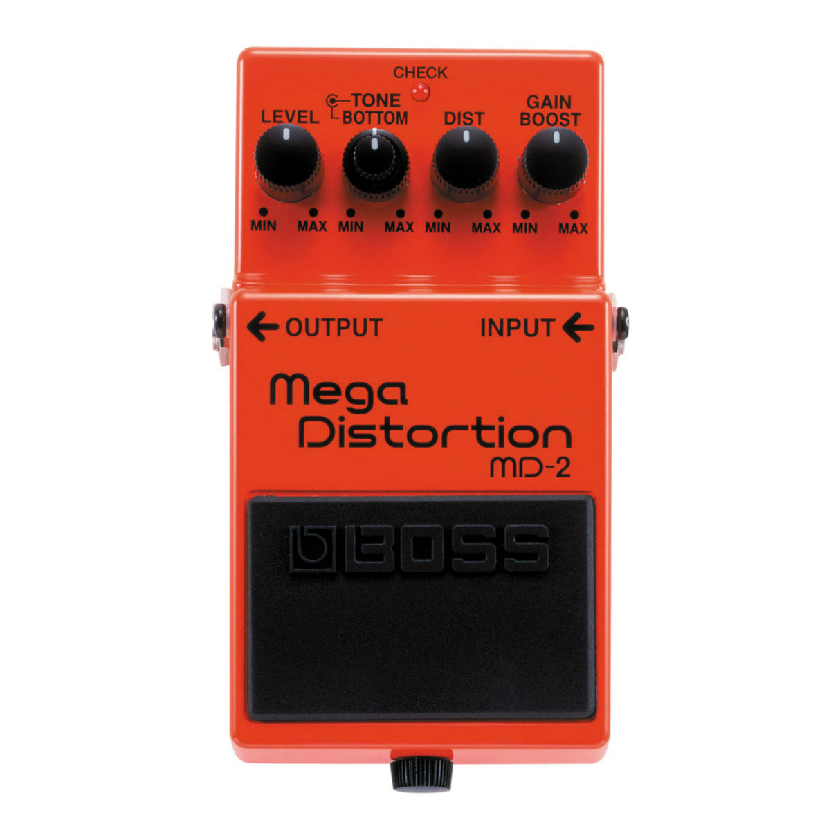 Boss MD-2 Mega Distortion Battery and Adapter Powered Tone Control Pedal