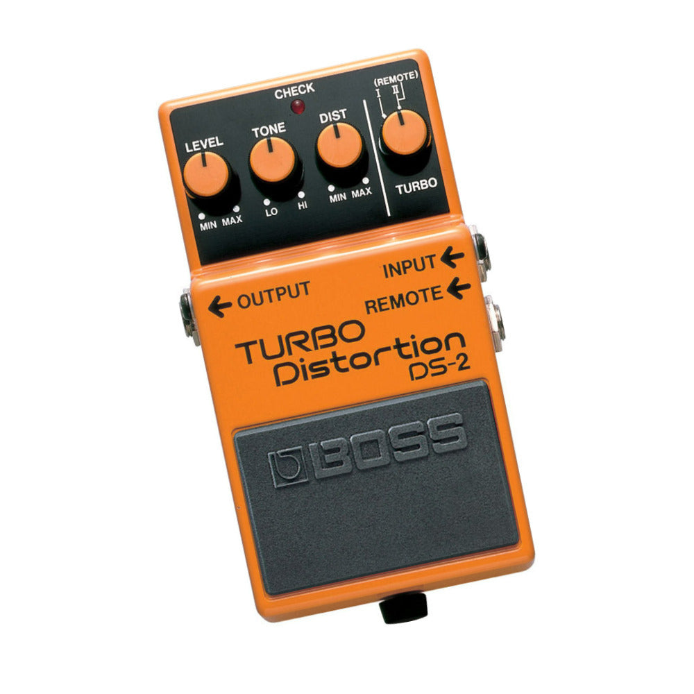 BOSS DS-2 Turbo Distortion Pedal with Twin Modes and Built-In Remote Jack