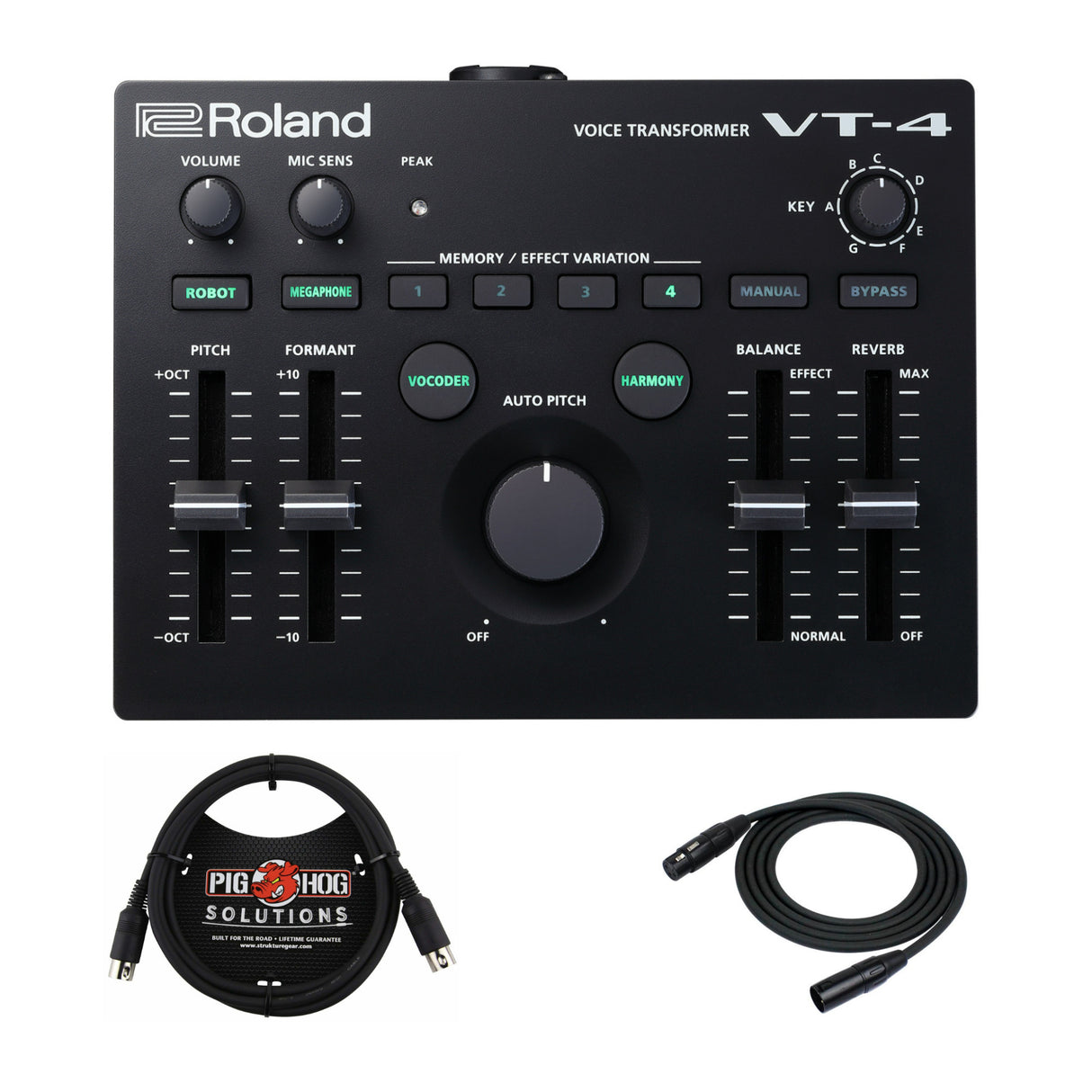 Roland VT-4 Voice Transformer & Effects Processor with XLR and MIDI Cables