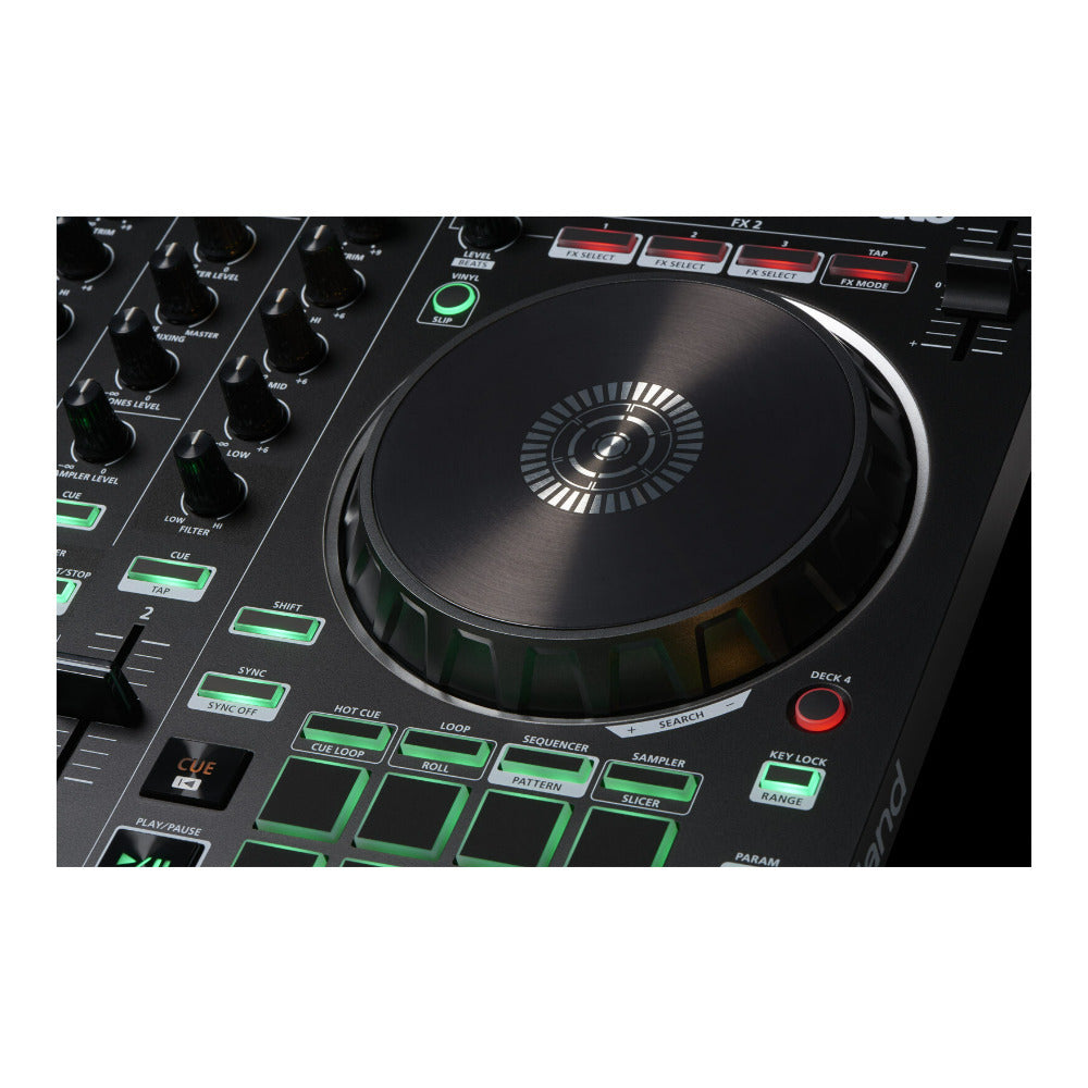Roland DJ-202 Lightweight Design Two-Channel Four-Deck Serato DJ Controller (Open Box)