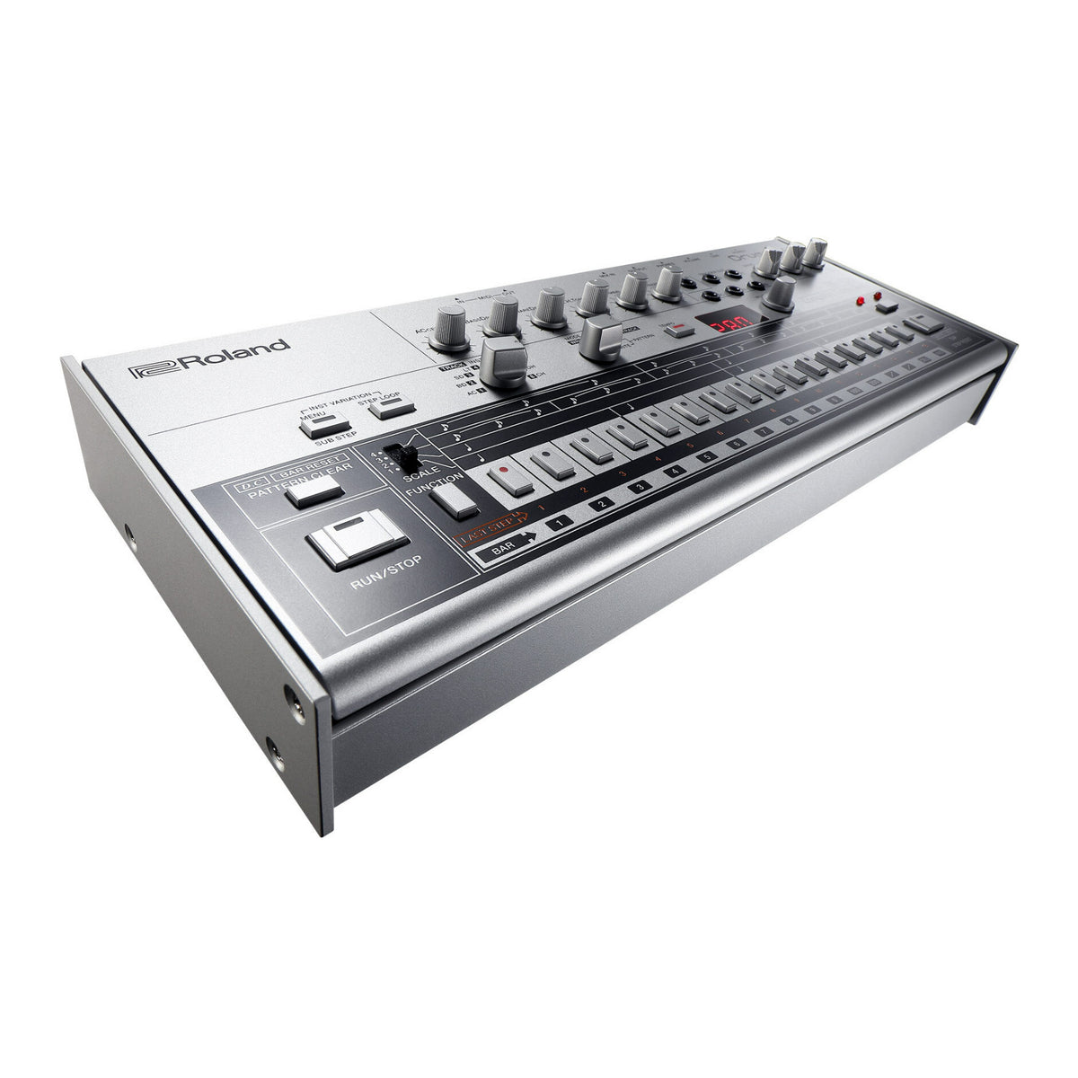 Roland Boutique Compact Metal Top Drum Machine with Color-Matched Case (Silver) (Open Box)