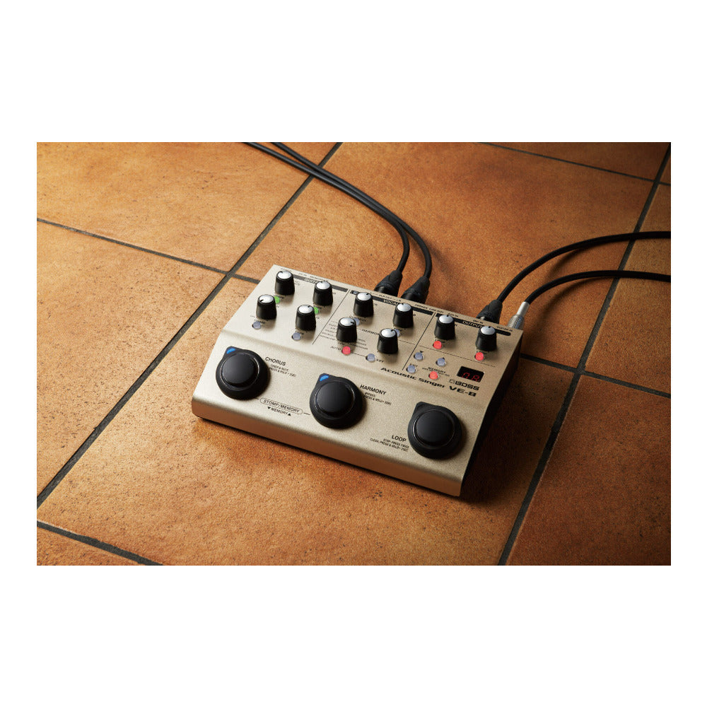 BOSS VE-8 Guitar Channel Create Harmonies Simple to Use Acoustic Singer Pedal