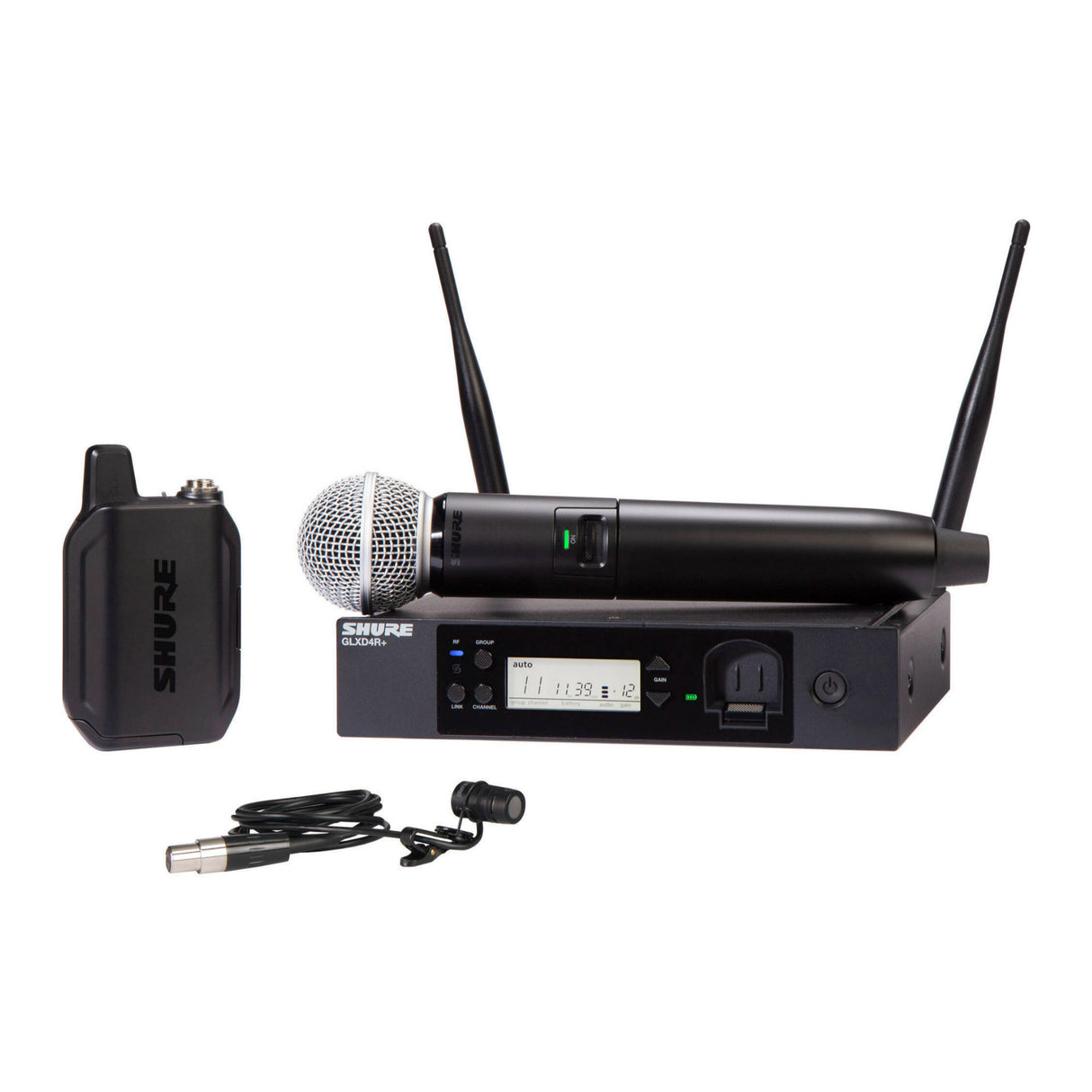 Shure GLXD124R+/85 Z3 Frequency Band Digital Wireless Combo System with SM58