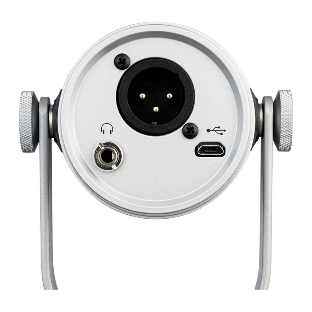 Shure MV7 MFi Certified Podcast Microphone with USB and XLR outputs (Silver)