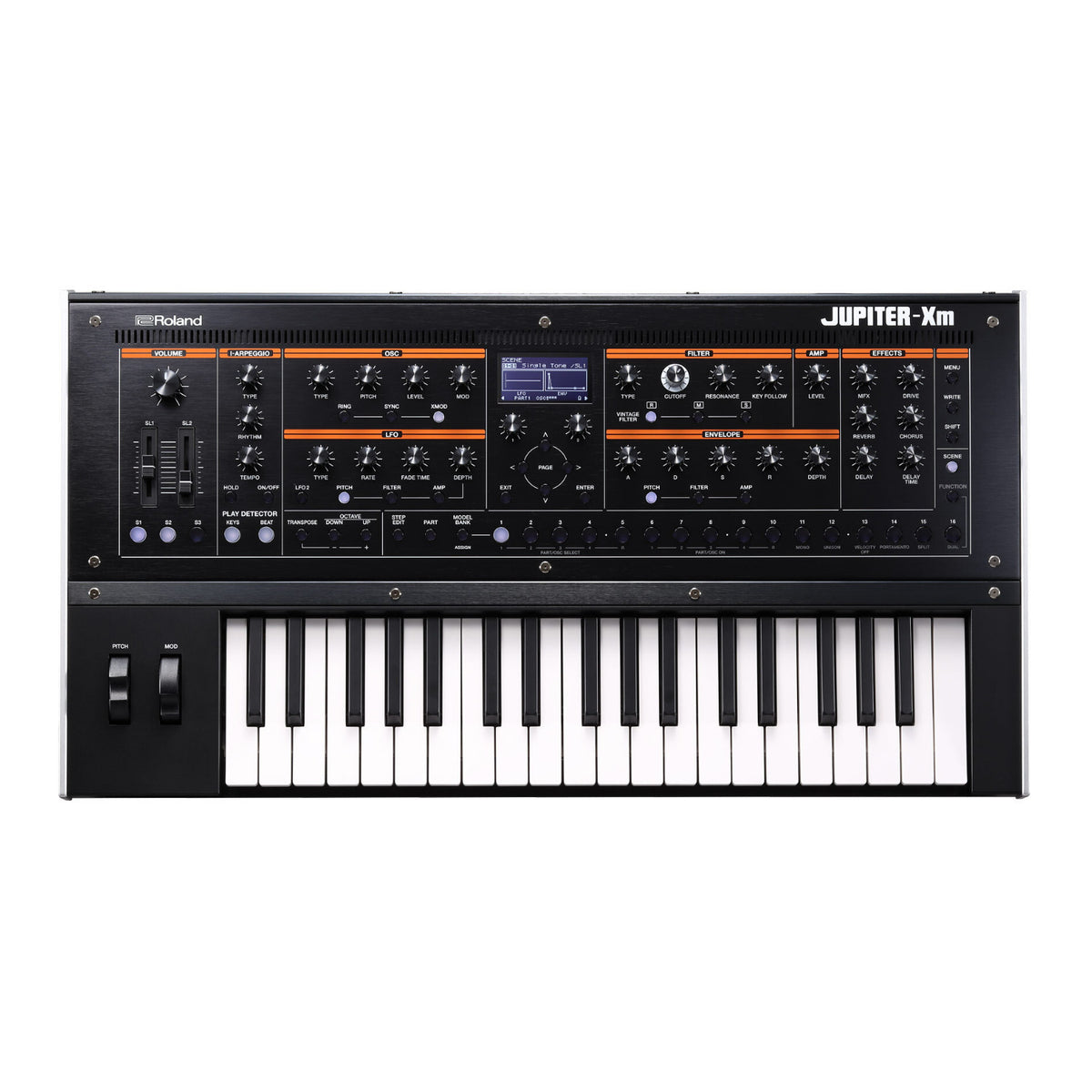 Roland JUPITER-XM 37-Key Keyboard Synthesizer with XLR Cables and MIDI Cables (Open Box)