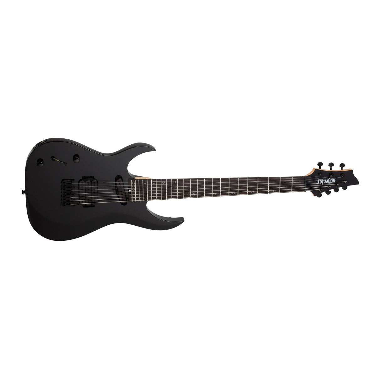 Schecter Sunset-7 Triad 7-String Electric Guitar (Left-Handed, Gloss Black)