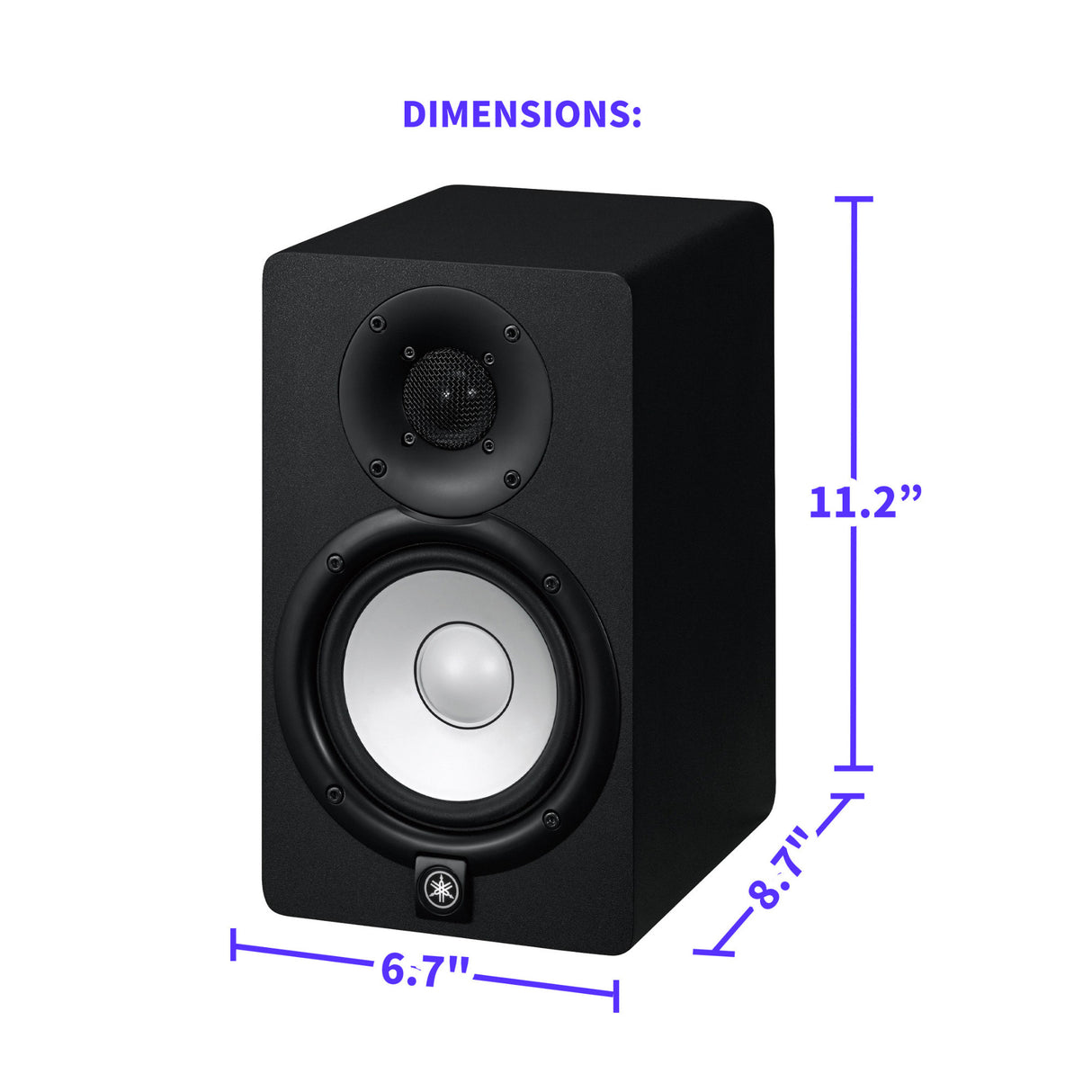 Yamaha HS5 70W Powered Studio Monitor Speaker Pair with Subwoofer Bundle