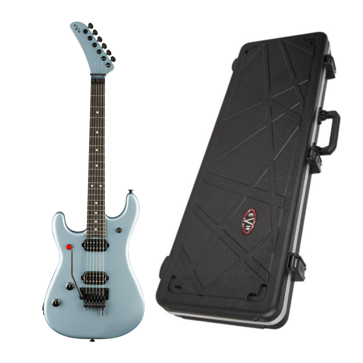 EVH 5150 Series Standard Guitar (Left-Handed, Ice Blue Metallic) with Case