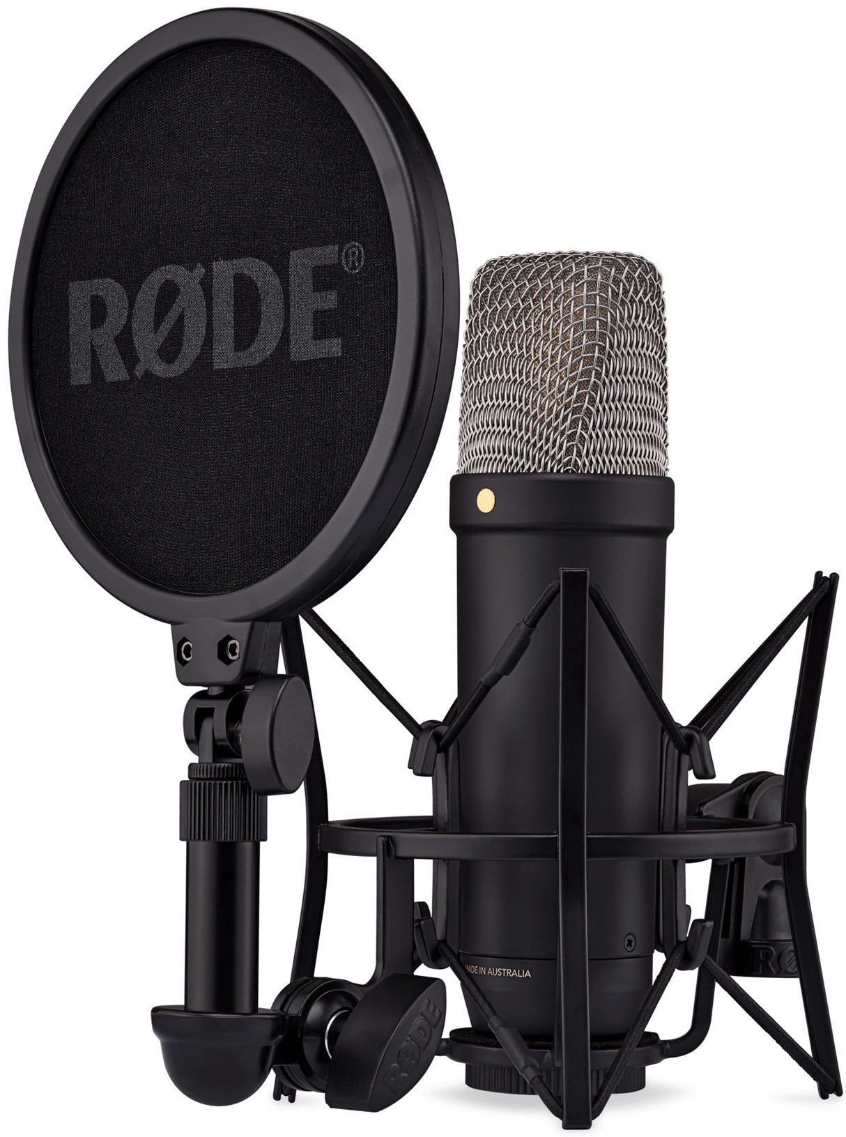 Rode NT1 5th Generation Condenser Microphone, SM6 Shock Mount, Pop Filter, Black