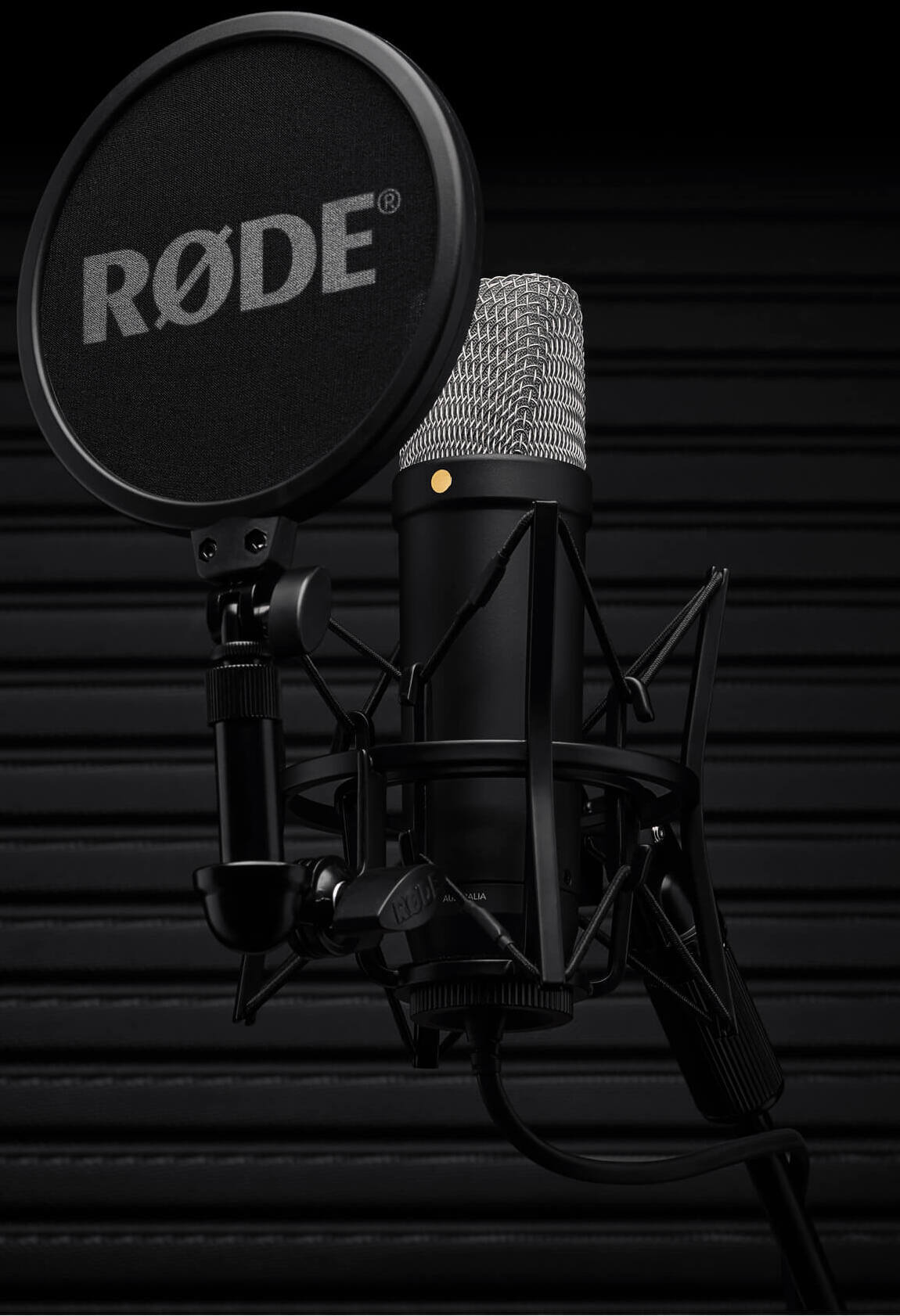 Rode NT1 5th Generation Condenser Microphone, SM6 Shock Mount, Pop Filter, Black