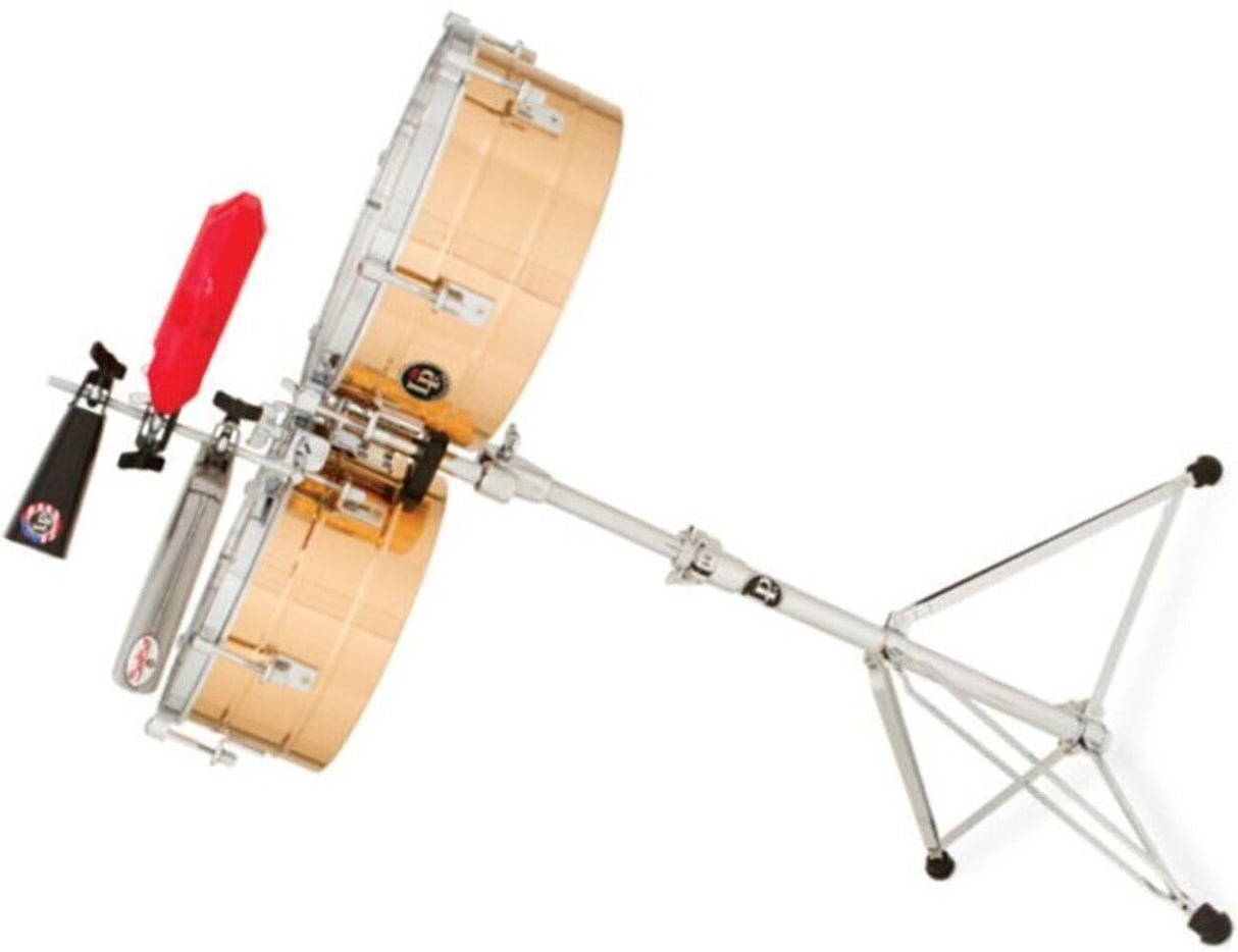 Latin Percussion Tito Puente 14-Inch and 15-Inch Timbales Set with Fully Adjustable Stand (Bronze)