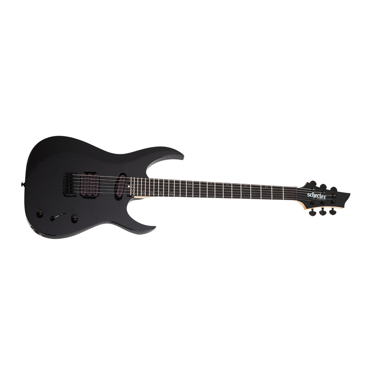 Schecter Sunset-6 Triad 6-String Electric Guitar (Black) with Hard Case