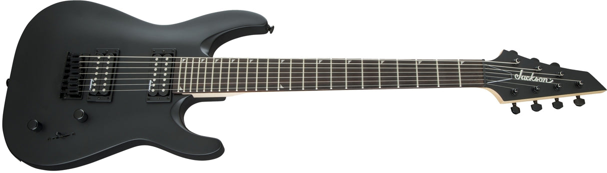 Jackson JS Series Dinky Arch Top JS22-7 DKA HT, Satin Black Electric Guitar