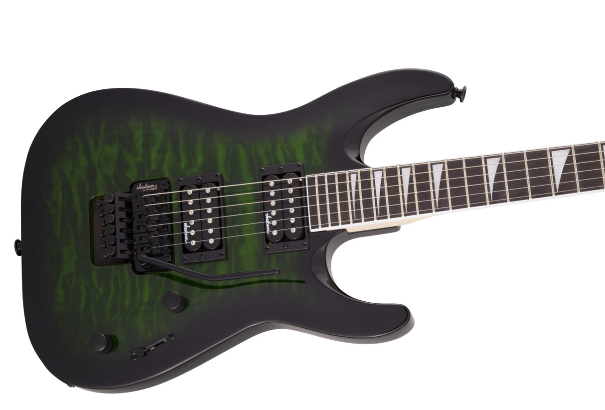 Jackson JS Series Dinky Arch Top JS32Q Guitar (Green Burst) with Bag and Strings