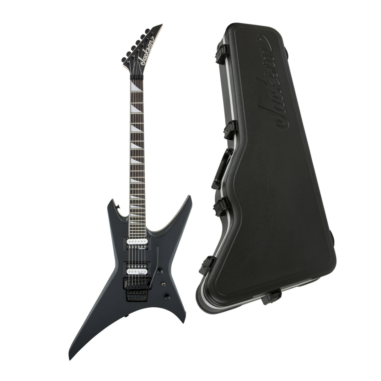 Jackson JS Series Warrior JS32 Electric Guitar (Satin Black) with Molded Case