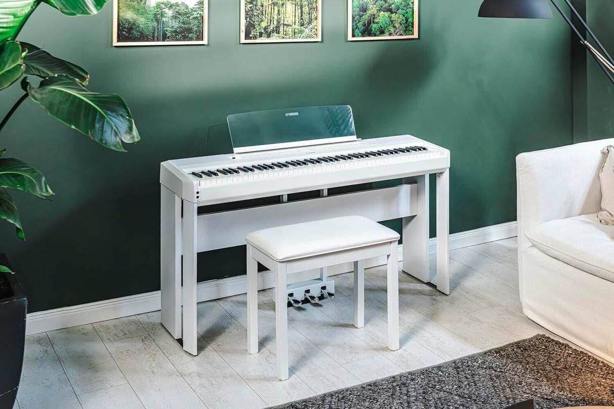Yamaha P525 88-Key Weighted Action Digital Piano, White