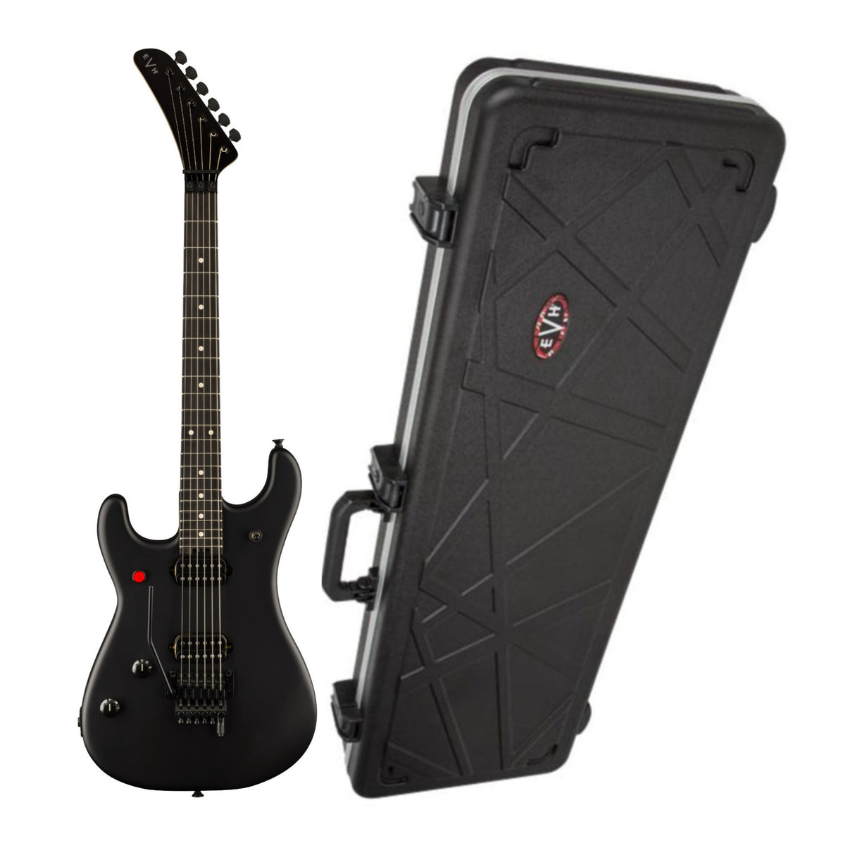 EVH 5150 Series Standard Guitar (Left-Handed, Stealth Black) with Hard Case