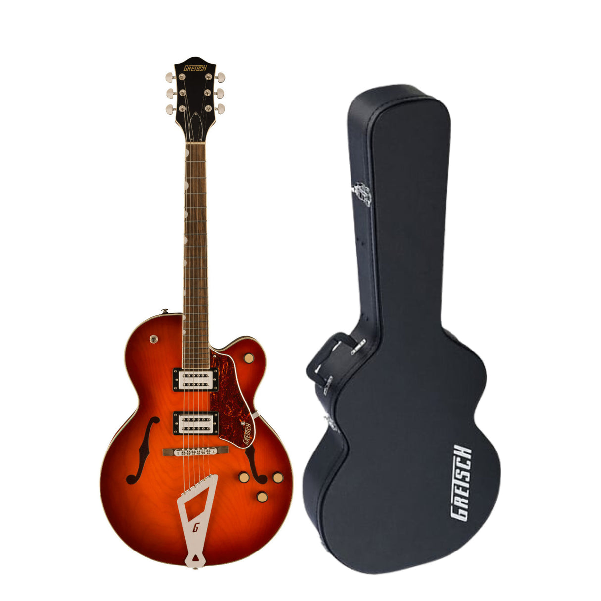 Gretsch G2420 Streamliner Hollow Body Right-Handed Guitar (Fireburst) Bundle