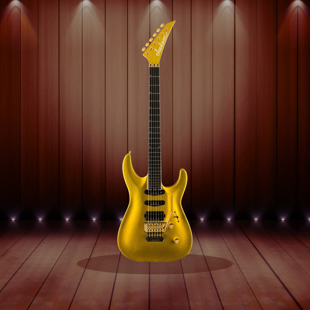 Jackson Pro Plus Series Soloist SLA3 Electric Guitar (Gold Bullion) with Case