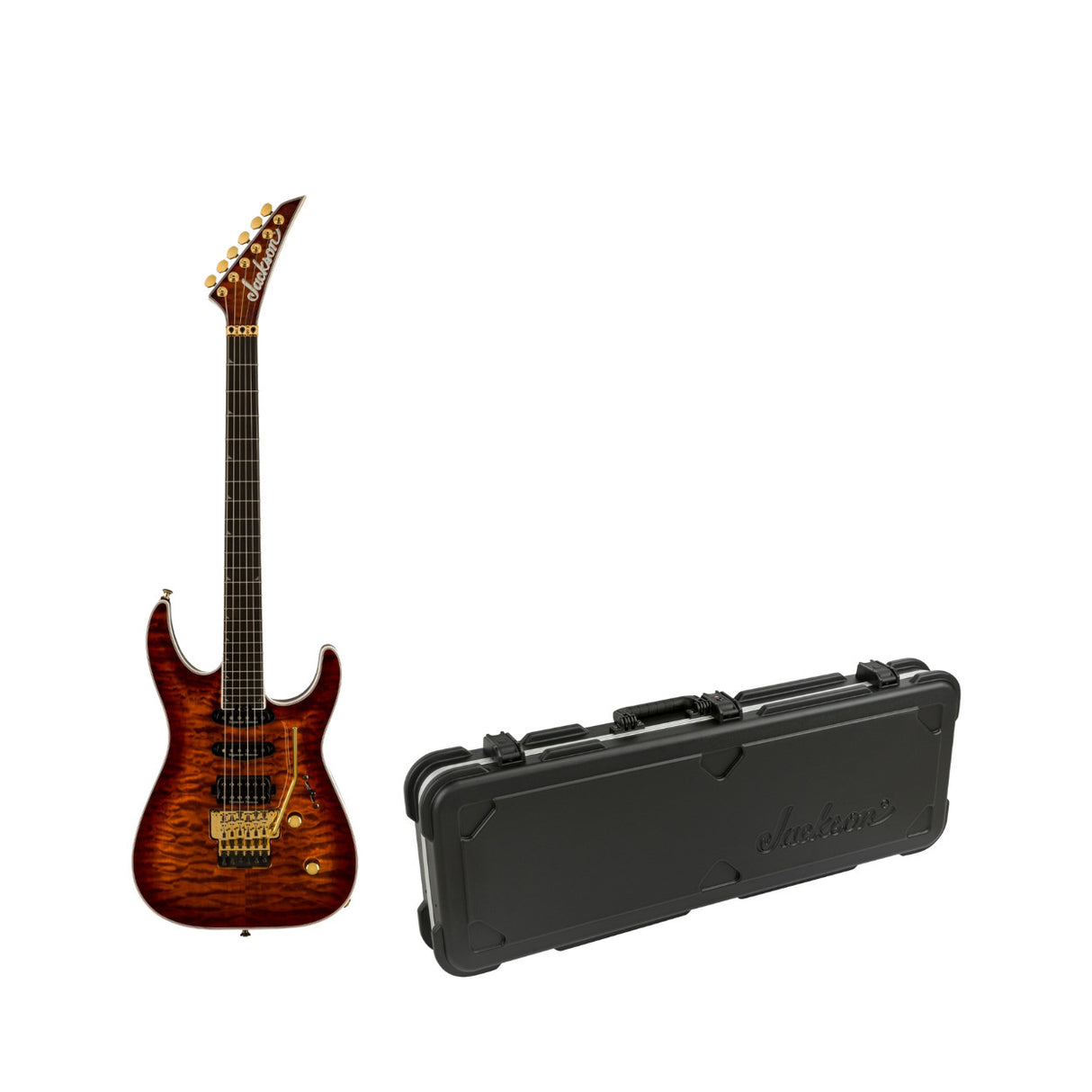 Jackson Pro Plus Series Soloist SLA3Q (Amber Tiger Eye) with Hardshell Case
