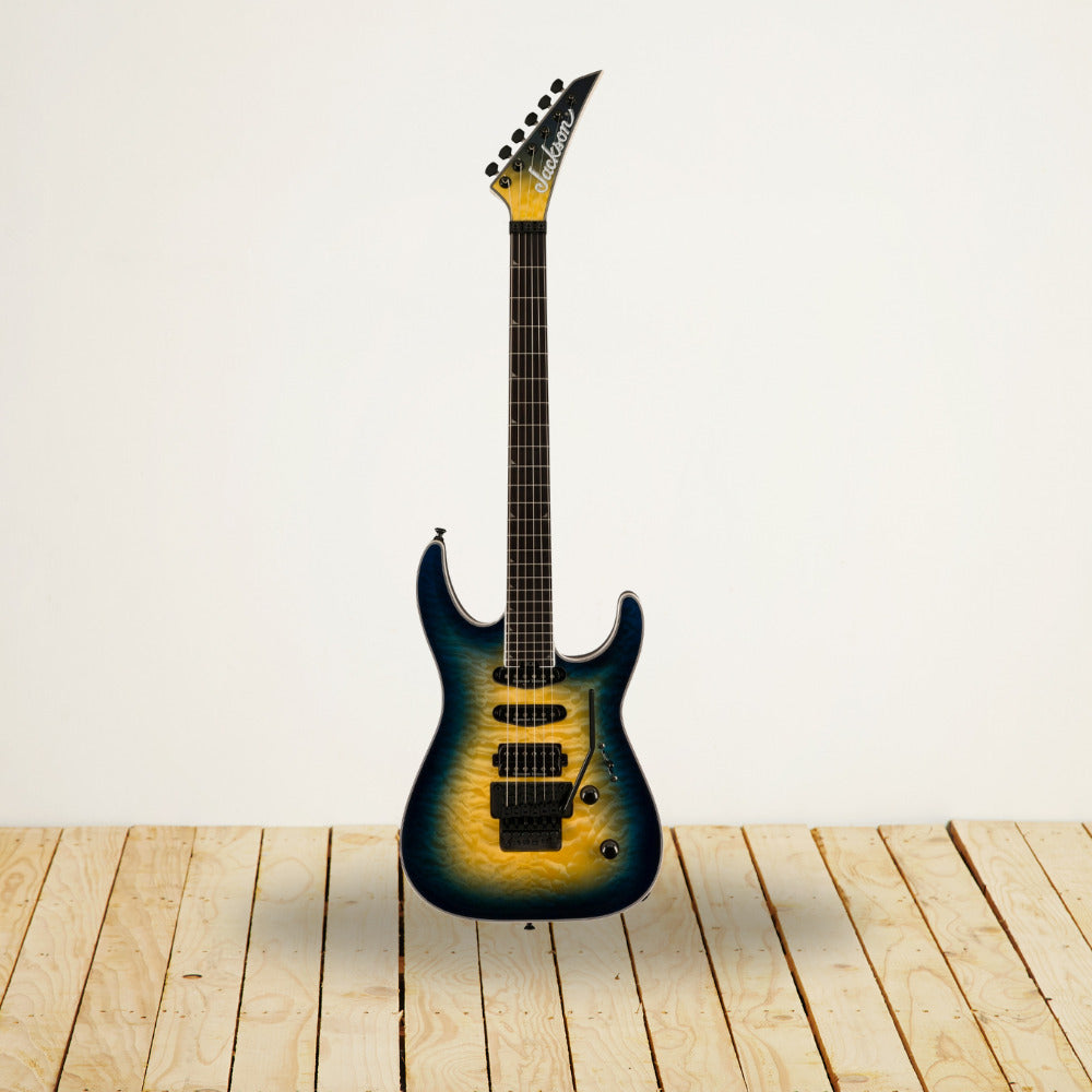 Jackson Pro Plus Soloist SLA3Q Electric Guitar (Blue) with Hard Case