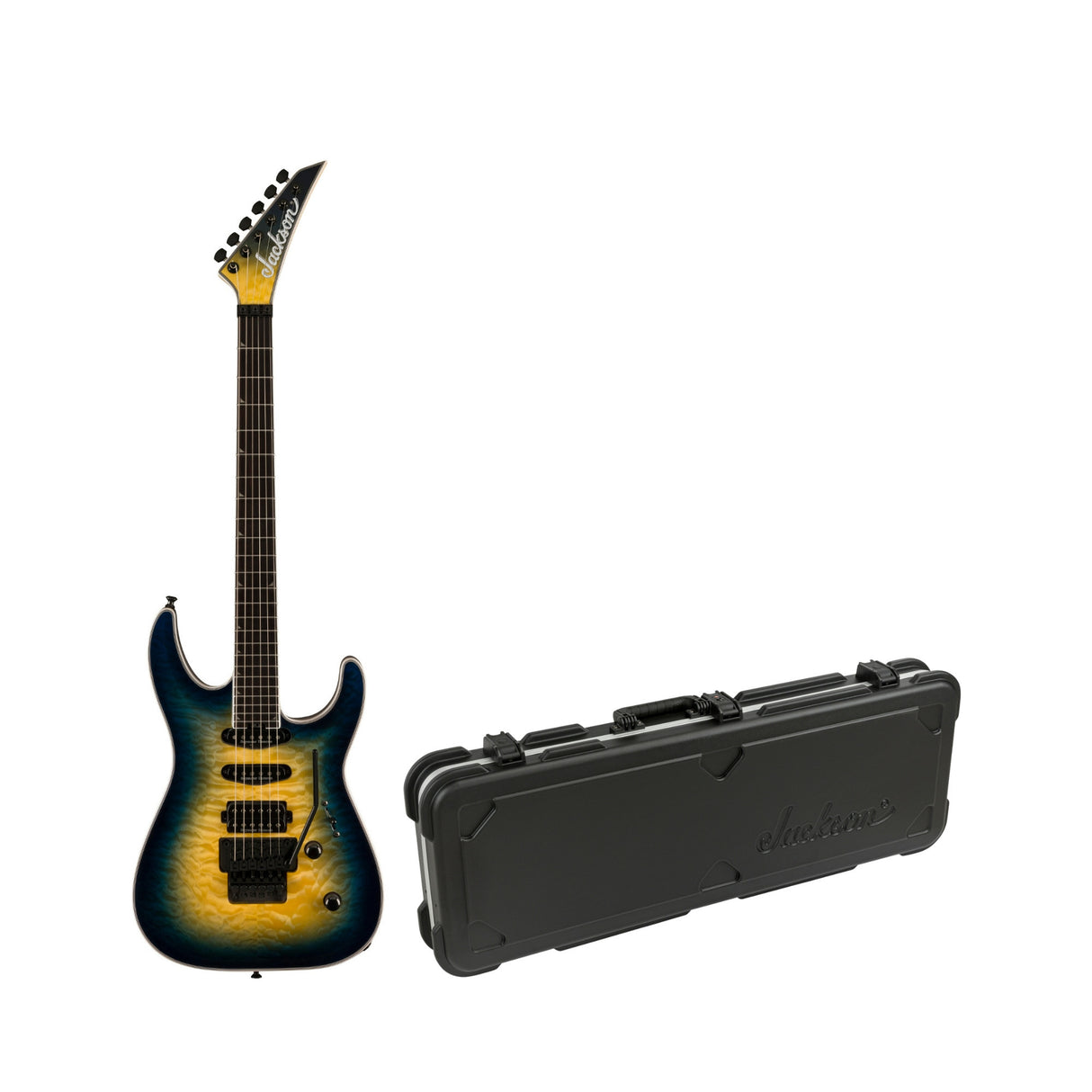 Jackson Pro Plus Soloist SLA3Q Electric Guitar (Blue) with Hard Case