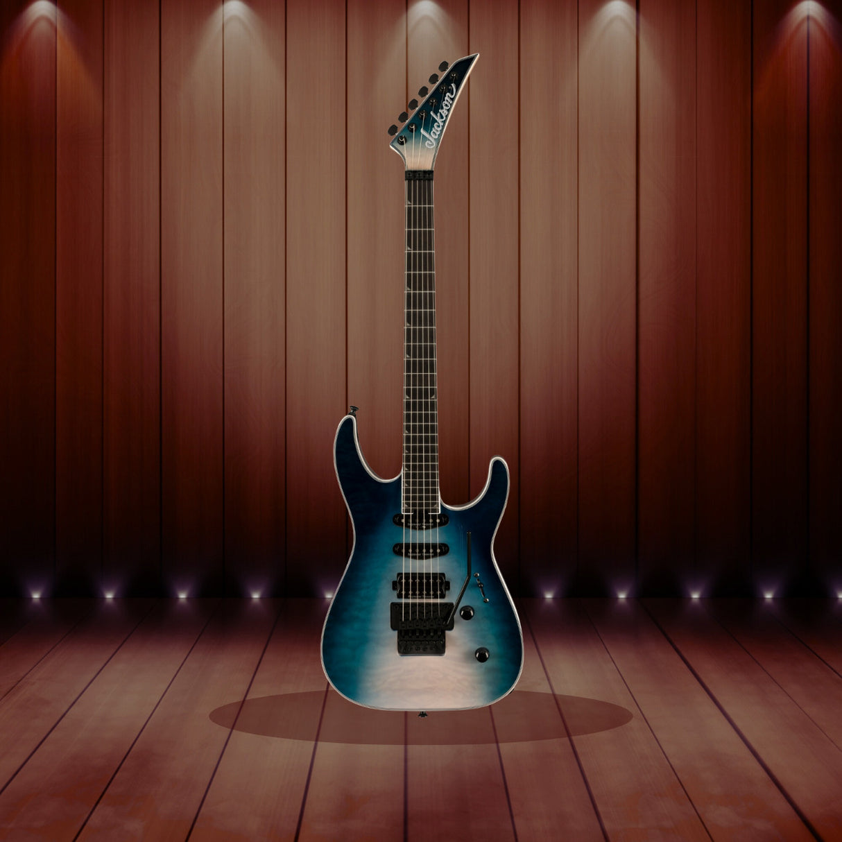 Jackson Pro Plus Series Soloist SLA3Q Electric Guitar (Polar Burst) with Case