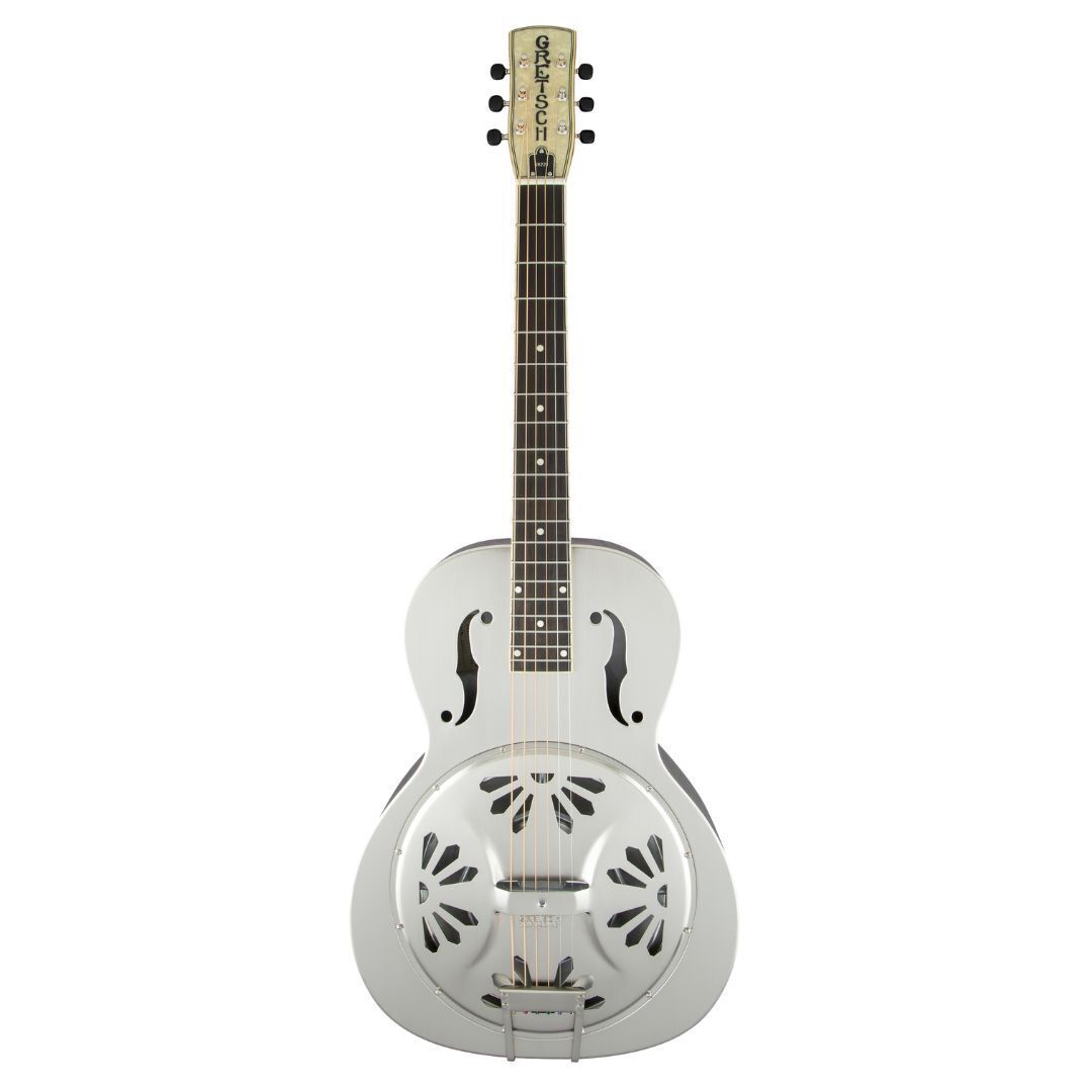 Gretsch G9221 Bobtail Steel Oval-Neck and Body Resonator Guitar, Fishman Pickup (Open Box)