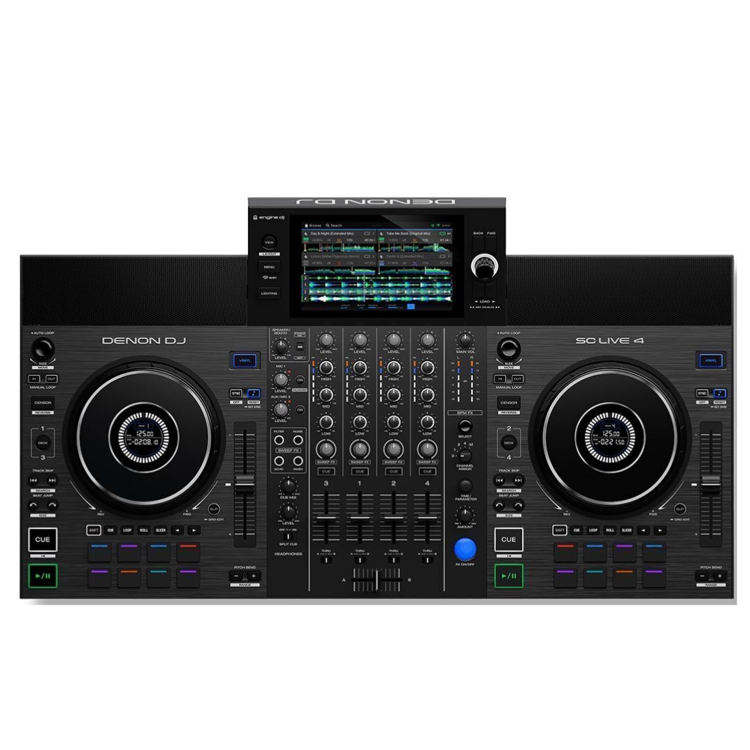 Denon DJ SC LIVE 4 4-Deck Standalone DJ Controller, Mixer, and Media Player