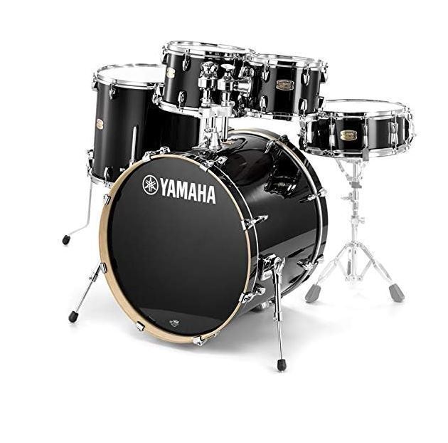 Yamaha Stage Custom Birch 5 Piece Drum Set with 22 inch Base Drum, Raven Black