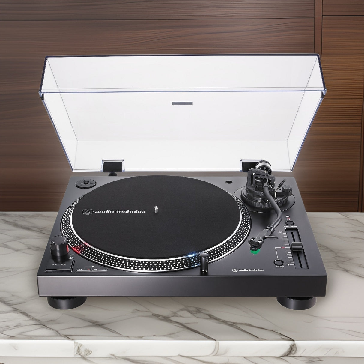 Audio-Technica USB Direct-Drive Analog Turntable (Black) with Studio Monitors