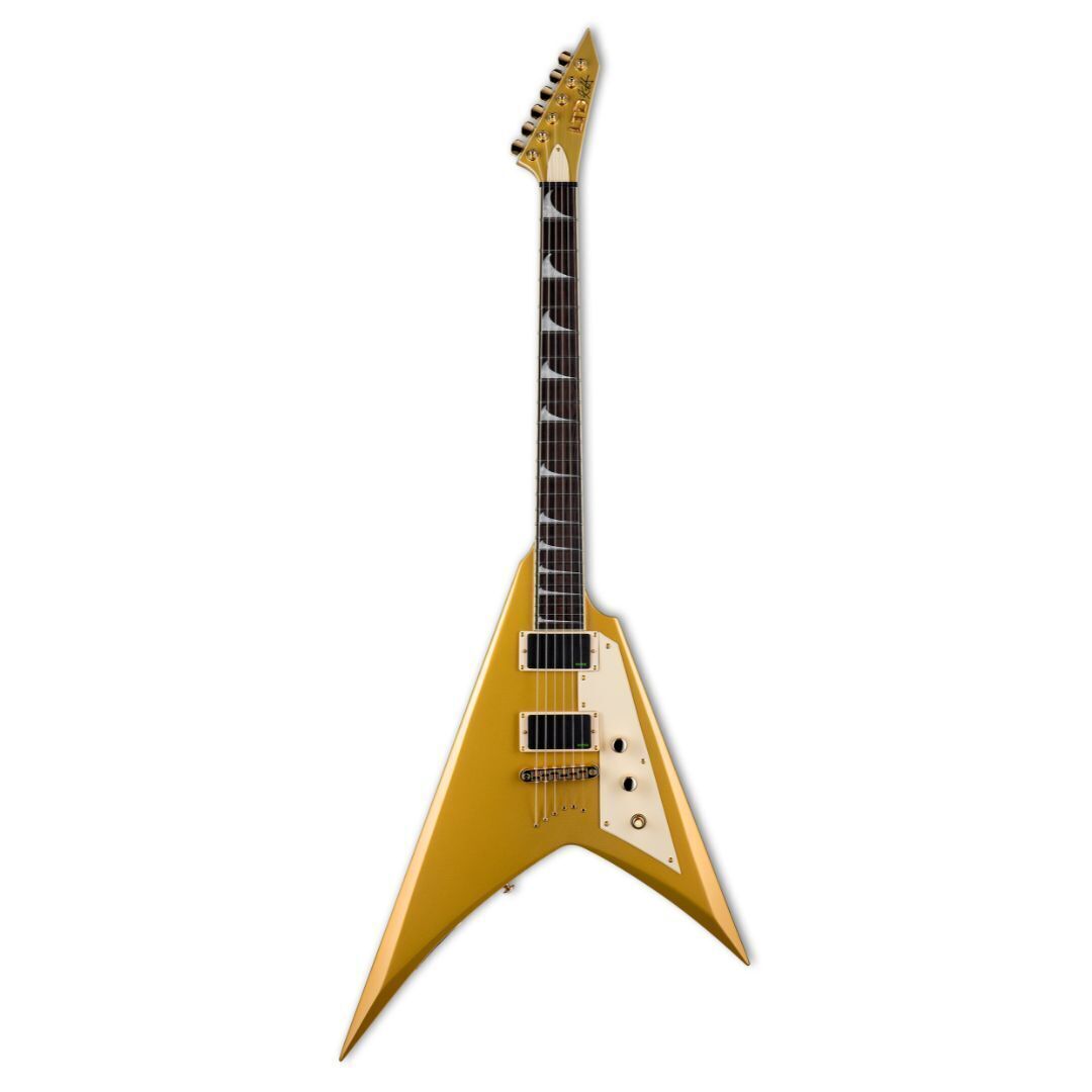 ESP LTD KH-V Kirk Hammett Signature Electric Guitar - Metallic Gold