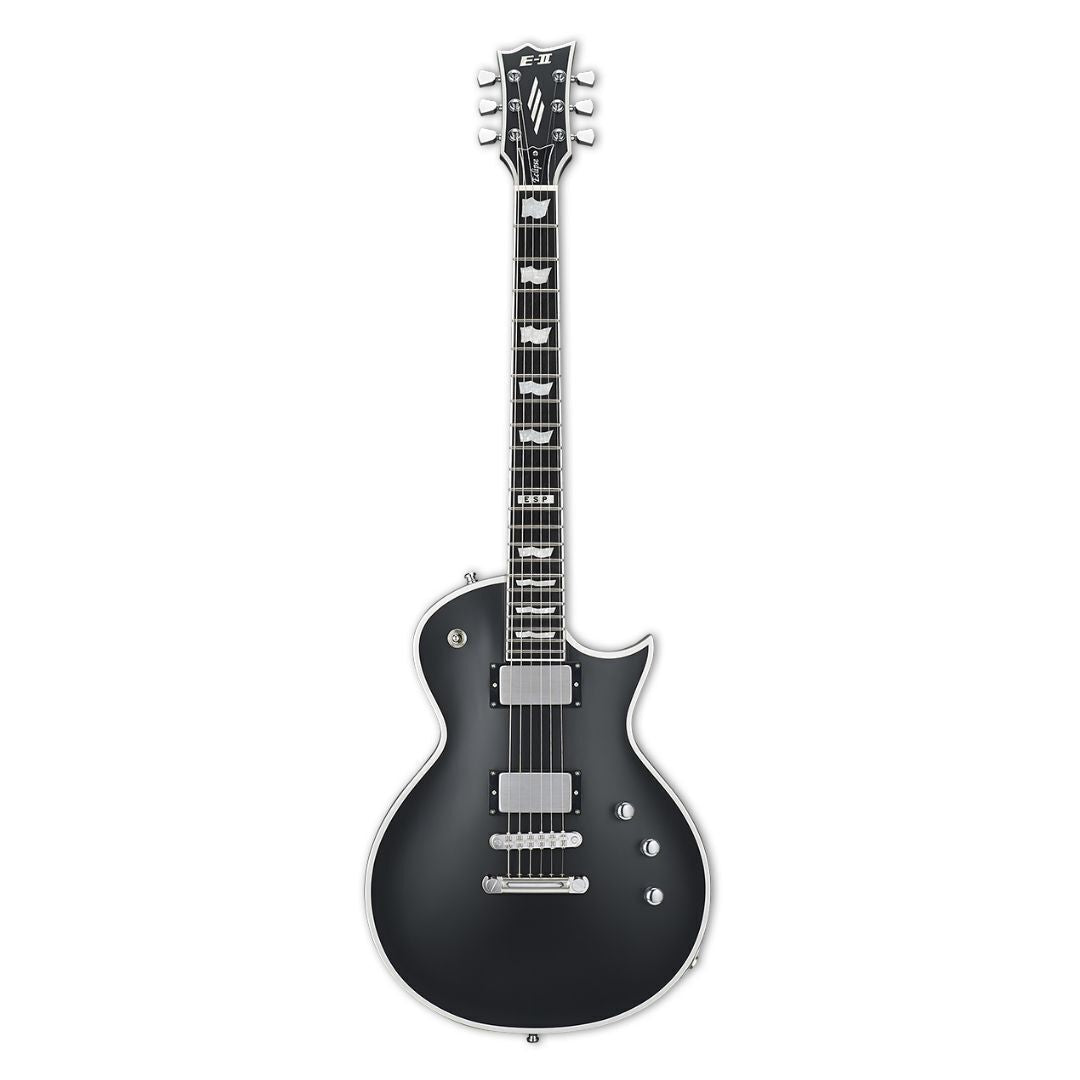ESP E-II Eclipse BB 6-String Electric Guitar with Mahogany Body and Hard-Shell Case (Black Satin)