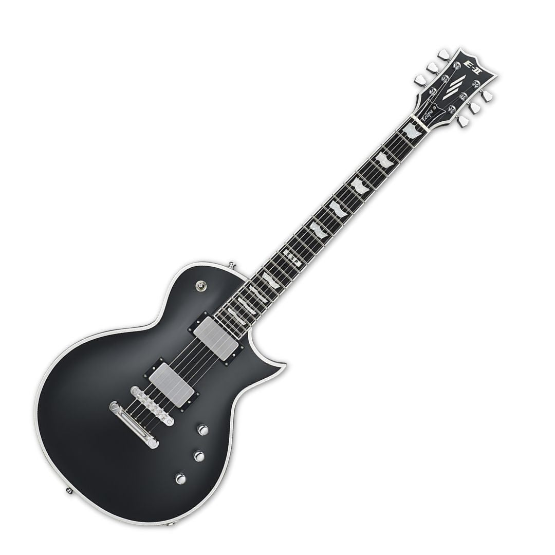 ESP E-II Eclipse BB 6-String Electric Guitar with Mahogany Body and Hard-Shell Case (Black Satin)