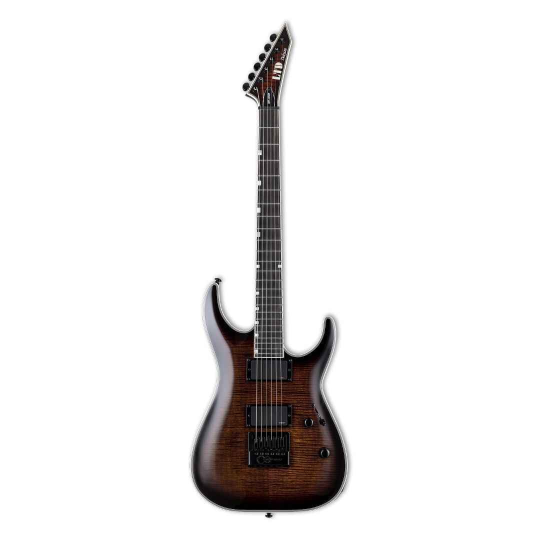 ESP LTD Deluxe MH-1000 EverTune Electric Guitar - Dark Brown Sunburst