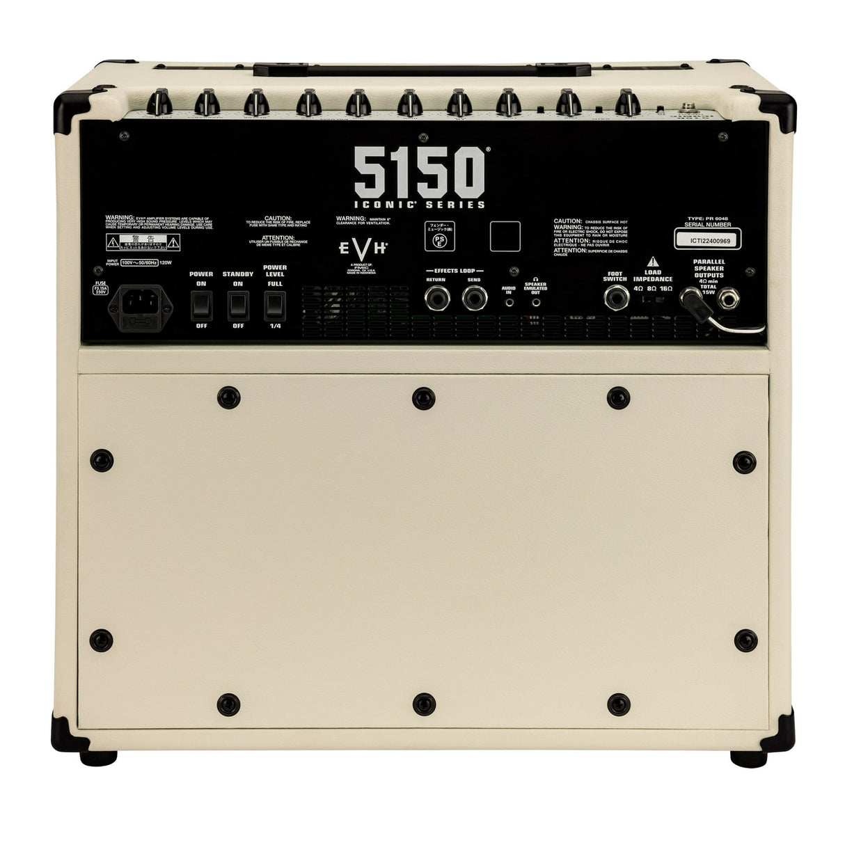 EVH 5150 Iconic Series 15W 1 x 10 Combo Electric Guitar Amp (Ivory) with Cable