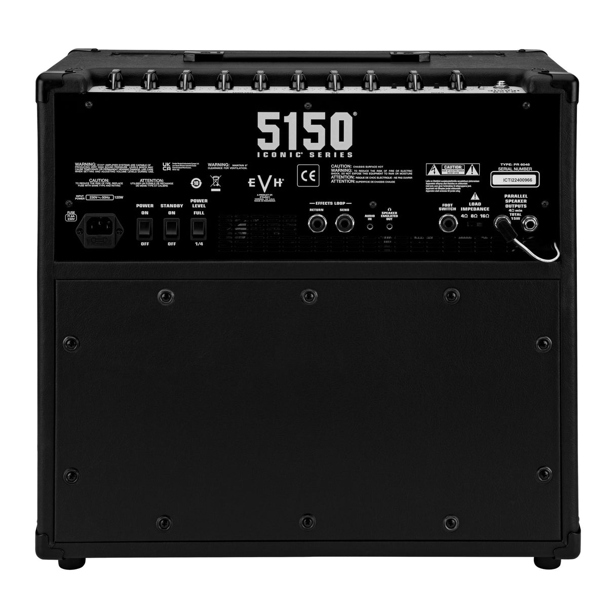 EVH 5150 Iconic Series 15W 1 x 10 Combo Guitar Amplifier (Black) with Cable