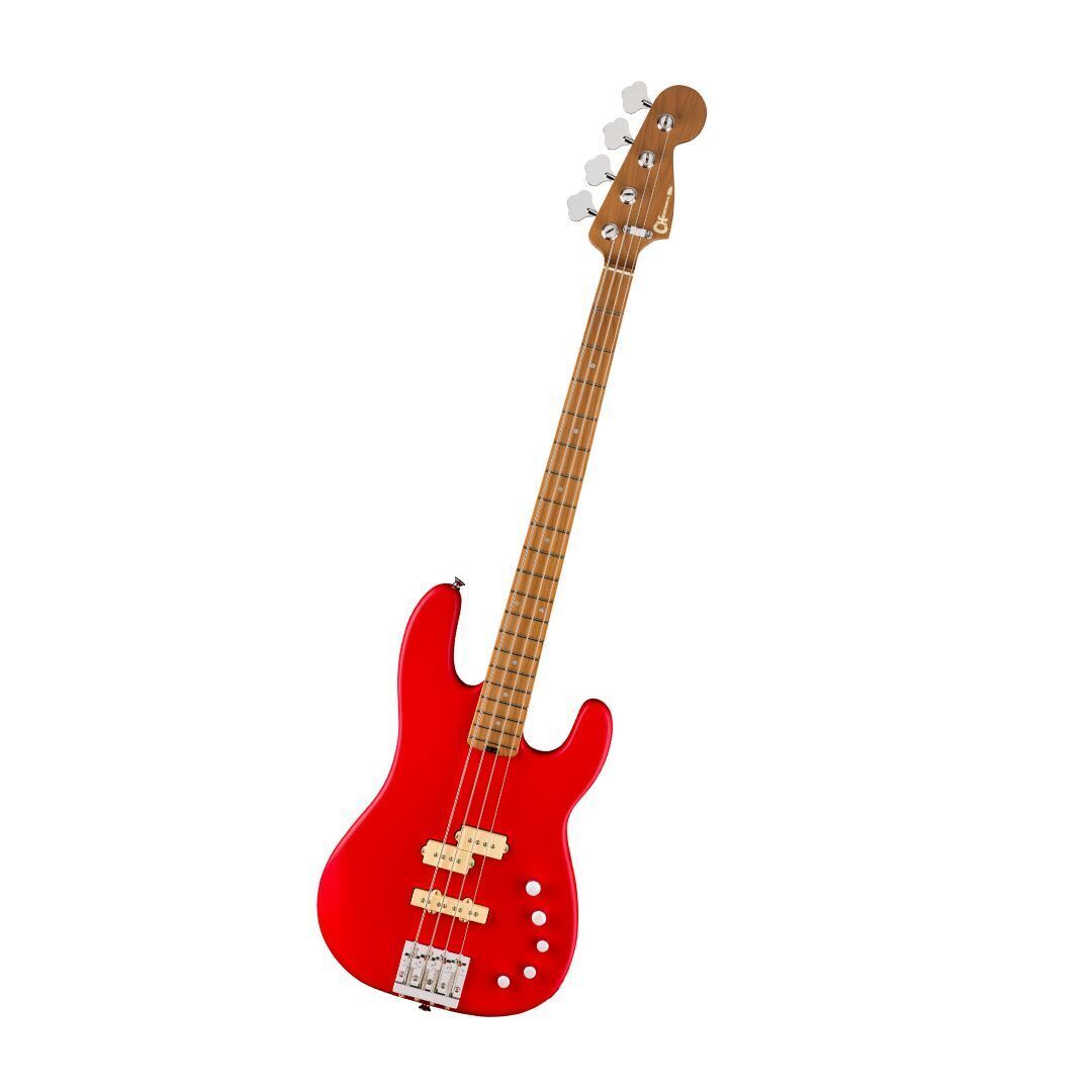 Charvel ProMod San Dimas PJ IV MAH Bass Guitar - Satin Ferrari Red