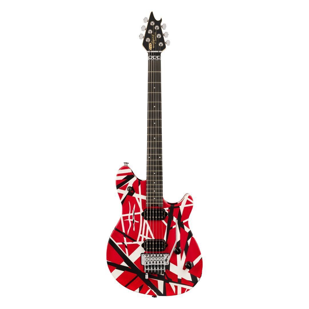 EVH Wolfgang Special Striped Electric Guitar - Red, Black, and White