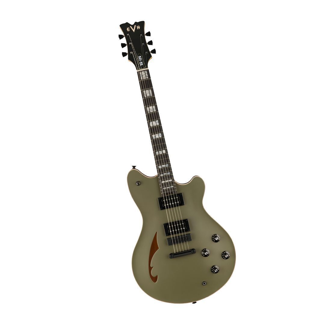 EVH SA-126 Special Electric Guitar - Matte Army Drab Black Ebony