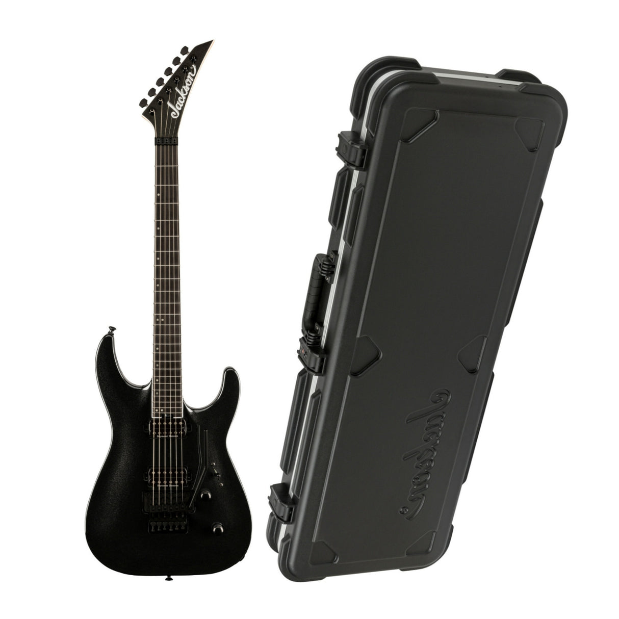 Jackson Pro Plus Dinky DKA Electric Guitar (Metallic Black) with Hardshell Case