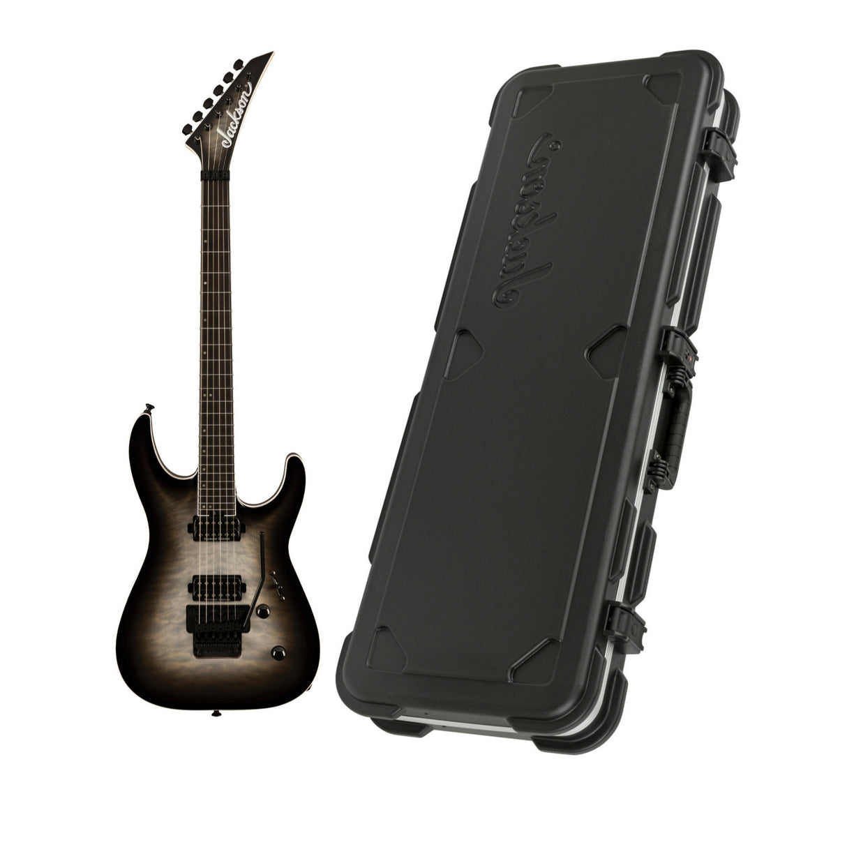 Jackson Pro Plus Dinky DKAQ 6-String Electric Guitar (Ghost Burst) with Case