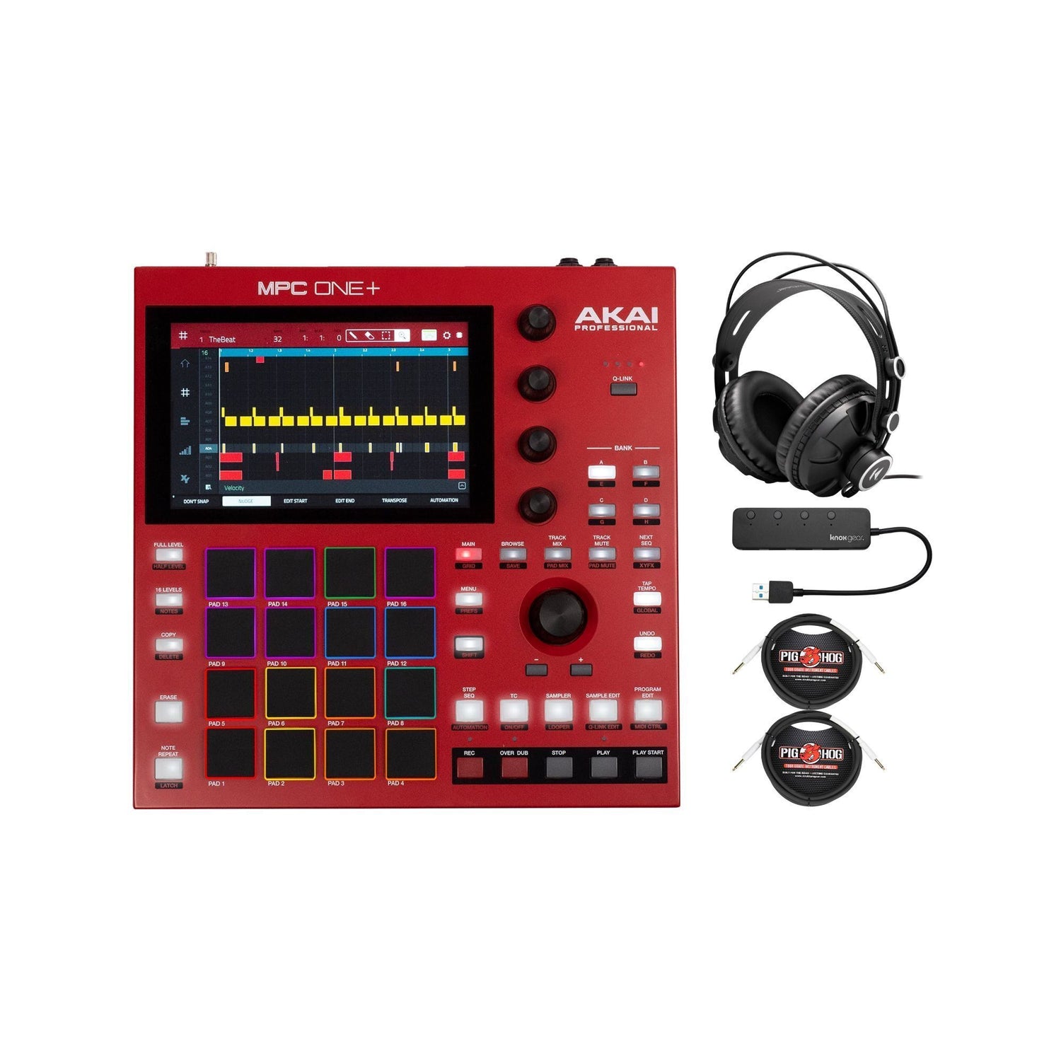 Akai Professional MPC One+ MIDI Controller with Monitor Headphones Bundle