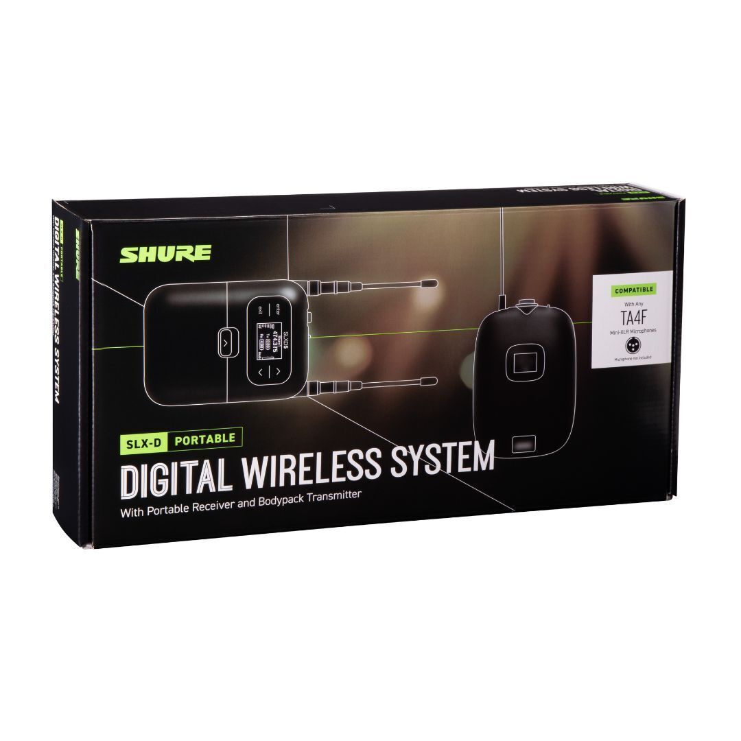 Shure SLXD15 Portable Digital Wireless Bodypack System w/ Transmitter & Receiver