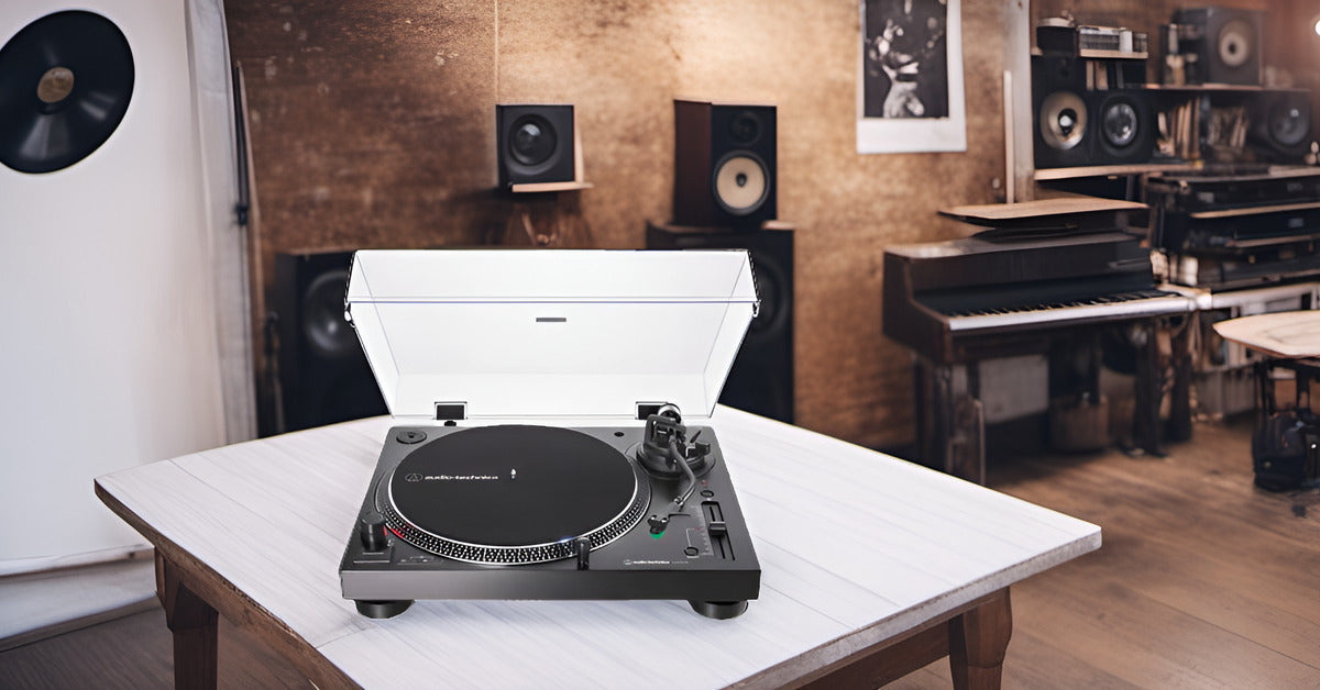 Audio Technica Wireless USB Turntable with M-Audio BX5 Graphite 5in Monitors Kit