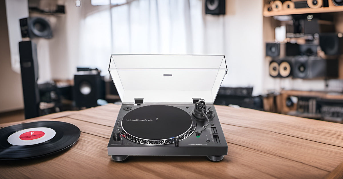 Audio Technica Wireless USB Turntable with M-Audio BX5 Graphite 5in Monitors Kit