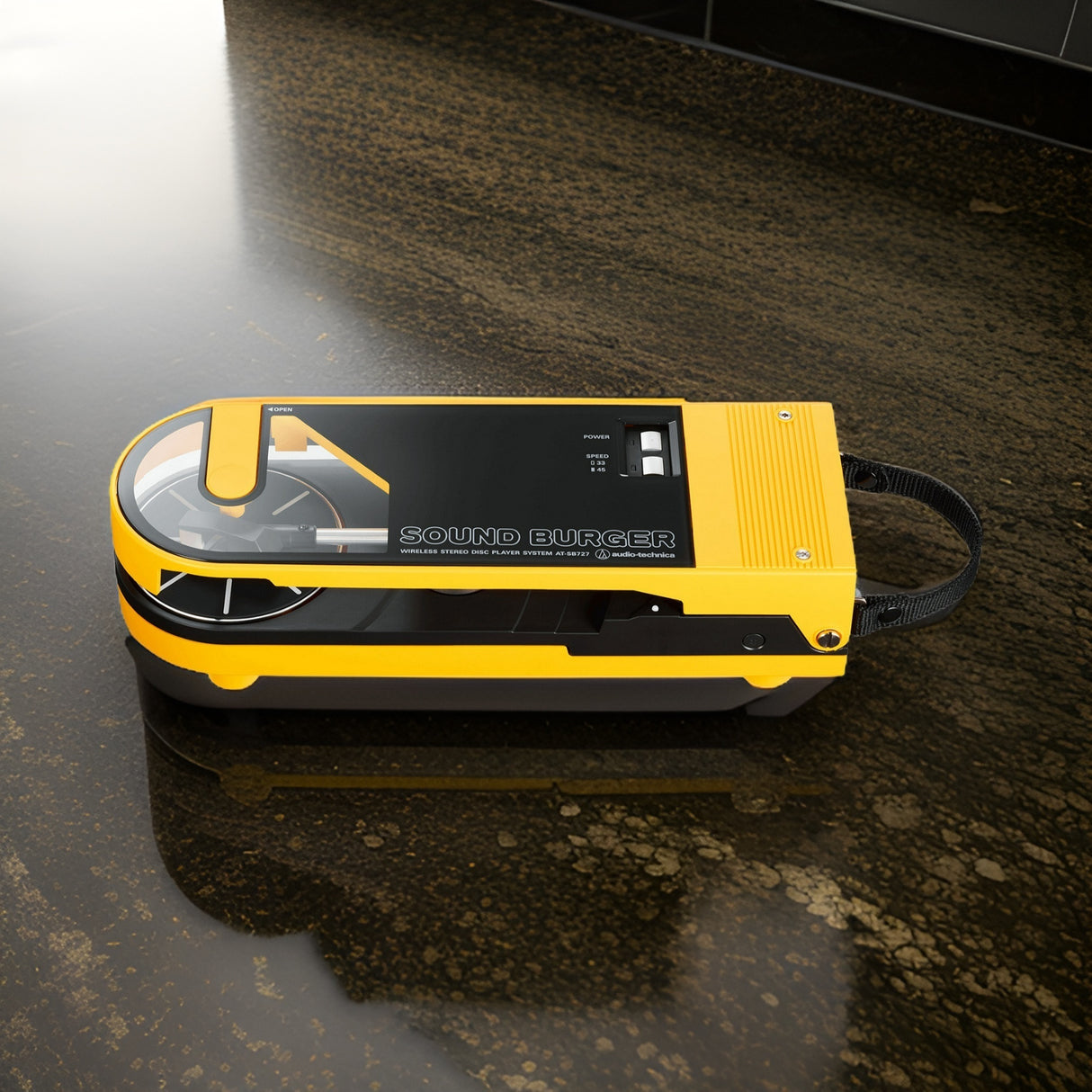 Audio-Technica AT-SB727 Portable Bluetooth Rechargeable Turntable with Monitors