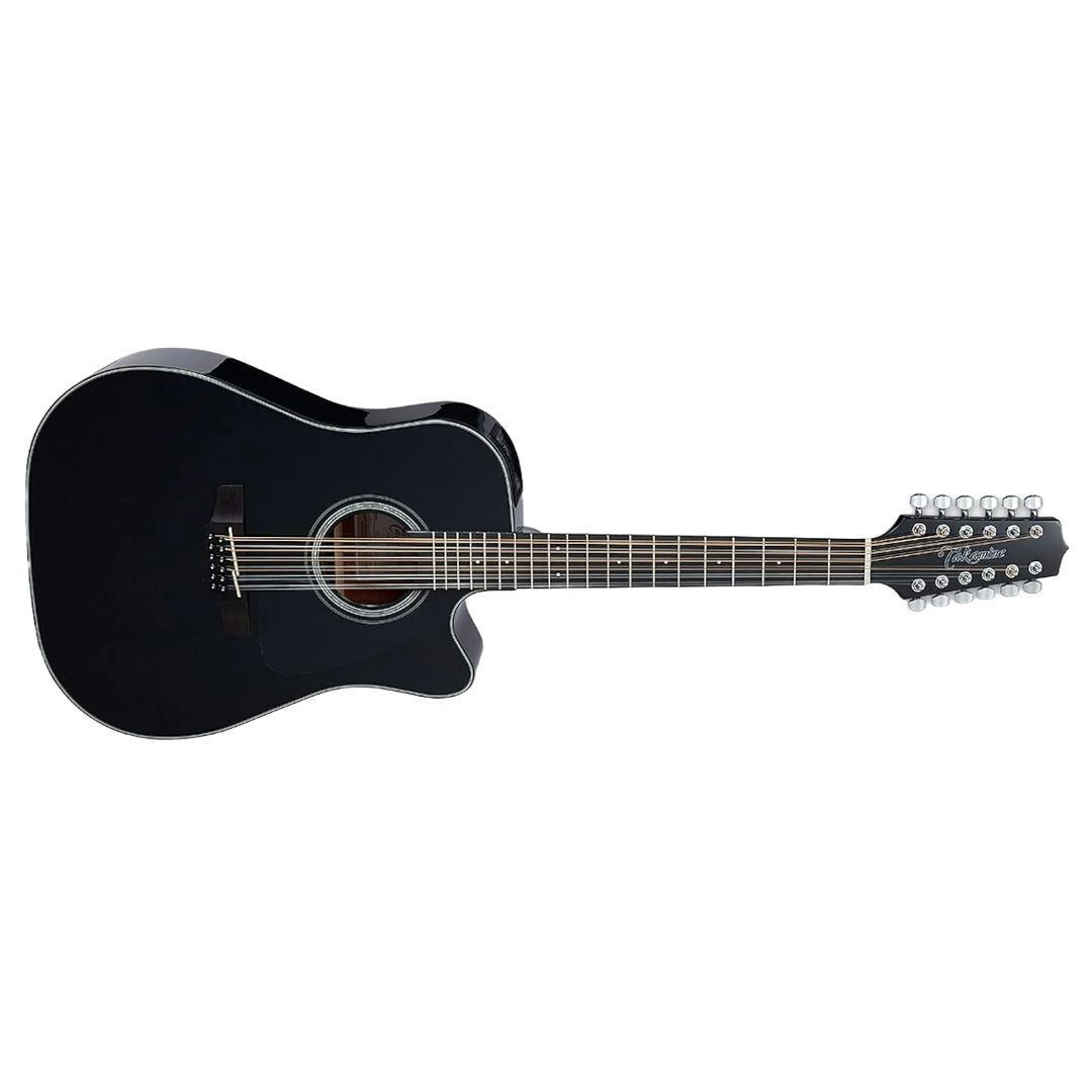 Takamine G Series GD30CE-12 Dreadnought 12-String Acoustic-Electric Guitar Black