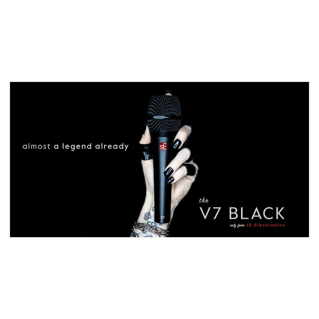 SE Electronics V7-BLK Studio Grade Handheld Supercardioid Microphone (Black)